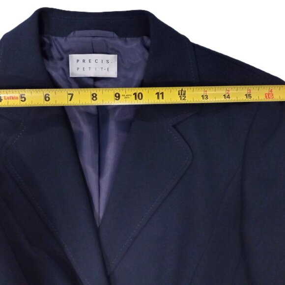 Precis Women's Blazer Jacket Navy Blue Office Career Stylish Classy Size 14 - Picture 3 of 7